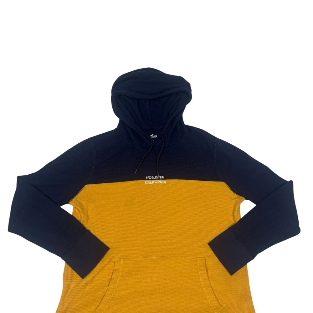 Hollister Men’s Y2K Vintage California Hoodie Sweatshirt Blue/Yellow XL Used